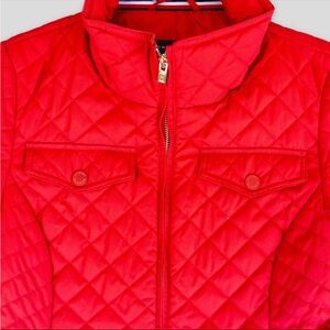 Tommy Hilfiger Women's Bright Red Puffer Jacket
